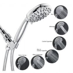 Amazon Hot Selling cUPC 6 Functions Spa Hand Shower Set with ABS material