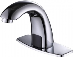 Automatic Sensor Touchless Bathroom Sink Faucet with Hole Cover Plate