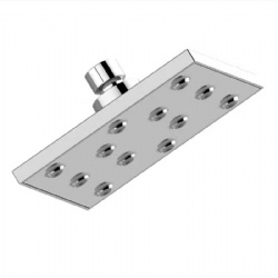 Square massage top spray shower ABS 6 inch rainfall shower head Chrome plated
